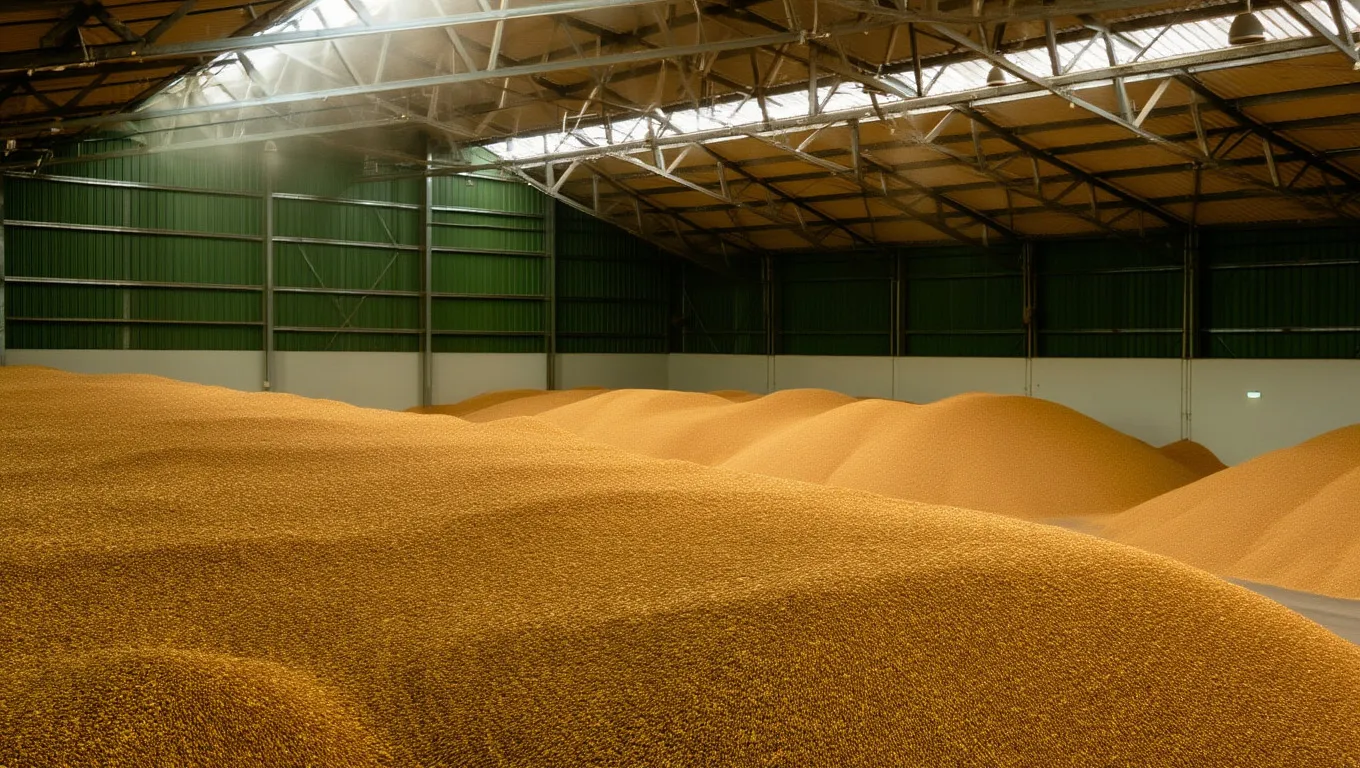 Каркасный амбар из металлоконструкций 14х20 м